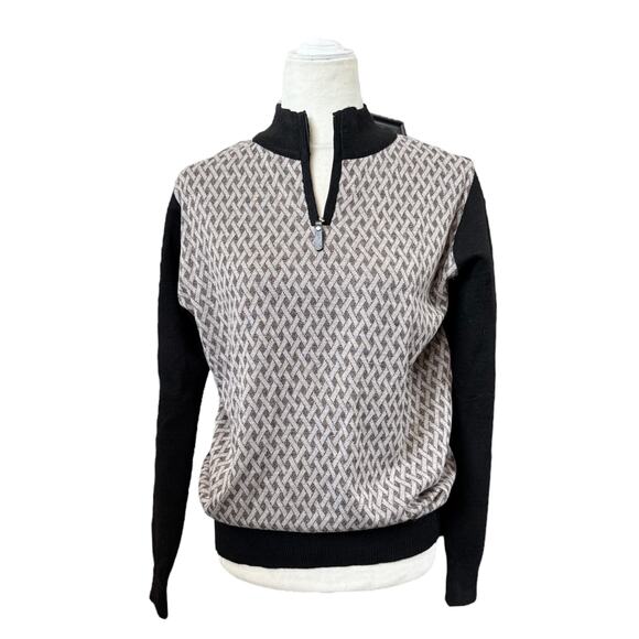 Studio by Omega Men’s Small Diamond Pattern Knit Mock Sweater - Picture 1 of 9